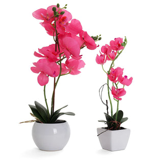 Hot Pink Artificial Orchid - Medium