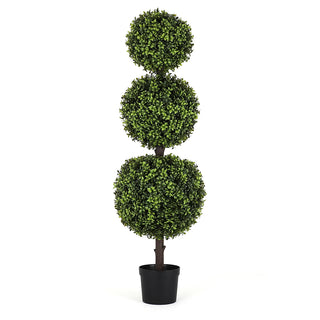 4' Artificial English Boxwood Topiary Tree