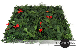 Red Anthurium Mix Greenery Panels