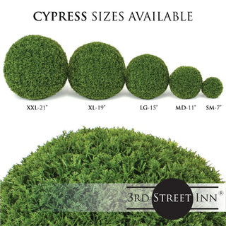 Cypress Topiary Ball Assortment - 11", 15", 19"