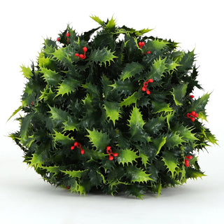 7" Small Holly Topiary Ball