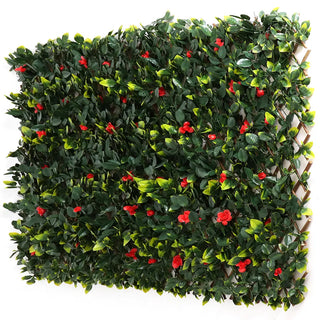 Red Rose Rattan Greenery Trellis